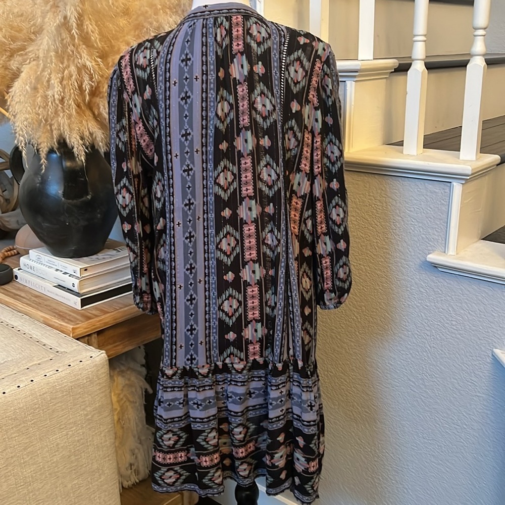 Anthropologie Holding Horses Winter Moon Tunic Flowy Boho Dress Size Medium - Picture 6 of 8